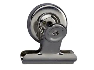 Papierklem MAUL Bulldog met magneet 40mm capaciteit 15mm zilver - 3