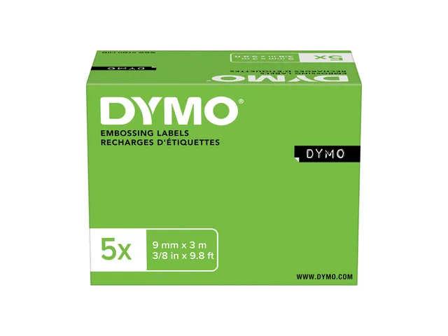 Labeltape Dymo rol 9mmx3M glossy vinyl assorti S0847750