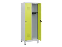 schoollocker,HxBxD 1630x600x500mm,2vak,vak B 300mm,draaigrendel,voeten