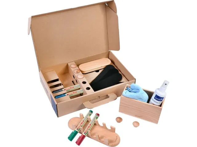 Whiteboard Starterkit WOODEN 17-delig