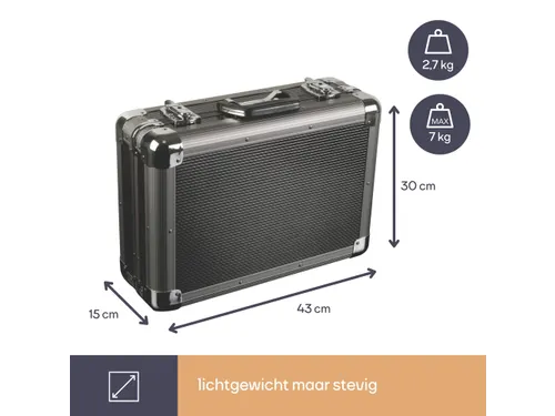 Gereedschapskoffer Met Aluminium Afgeronde Hoeken 430x300x150mm