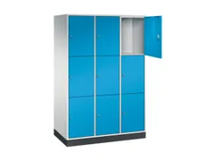 grootvolume-lockersysteem,RAL 7035/RAL 5012,HxBxD 1950x1220x600mm
