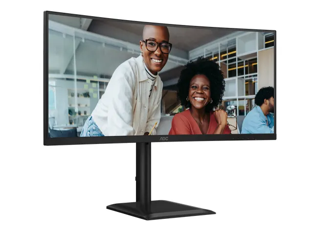 AOC E4 CU34E4CV 34 Inch Monitor UltraWide Quad HD LCD Zwart