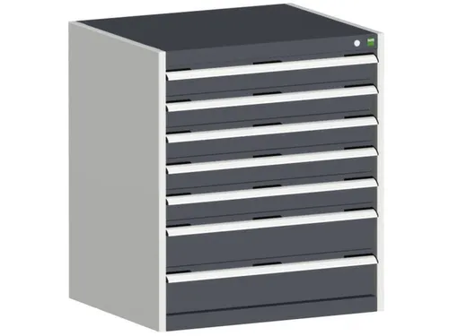 ladekast 900x800x750mm 7laden zware lasten RAL7035 front RAL7016