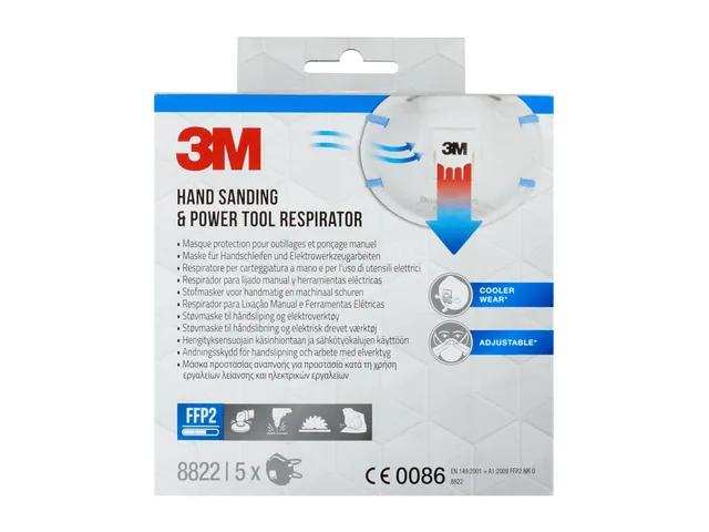 Stofmasker 3M voor schuren 8822 FFP2 met ventiel 5 stuks