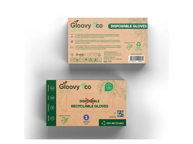 Gant Gloovy Eco durable bleu Taille S 20x100 pièces