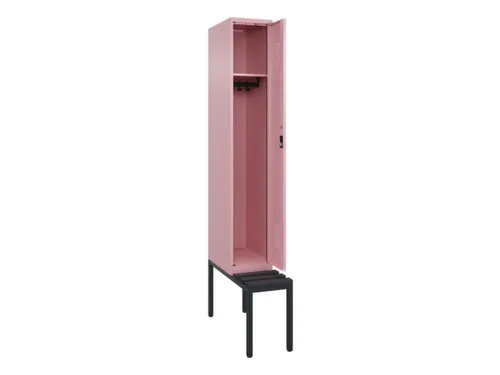 locker met bank,HxBxD 2120x300x815mm,1vak,vak B 300mm,cilinderslot