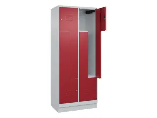 Z-garderobekast,HxBxD 1950x800x500mm,vak B 200/400mm,cil.-slot,sokkel - 2