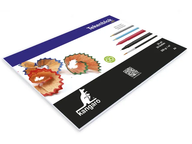 Tekenblok Kangaro 210x297mm 200 grams 20 vel, wit