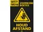 Deursticker A4 Djois "Houd afstand" 200 x 300 mm geel 2 stuks