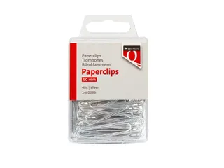 Paperclip Quantore 50mm rond 40 stuks zilver - 1