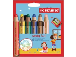 Kleurpotloden Stabilo Woody 880 6Stuks Assorti