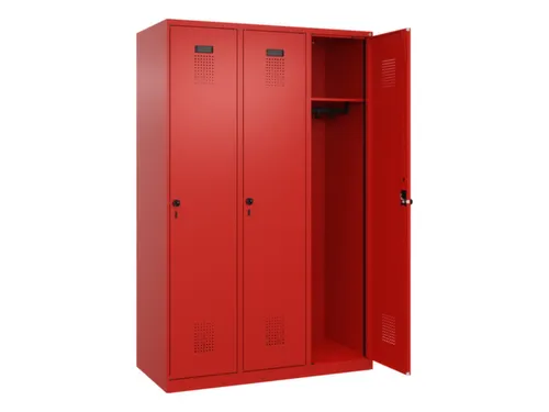 locker,HxBxD 1850x1200x500mm,3vak,vak B 400mm,draaigrendel