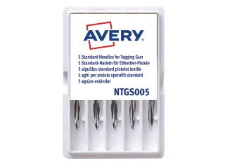 Avery NTGS005 5 naalden voor standaard textieltang zilvergrijs - 1