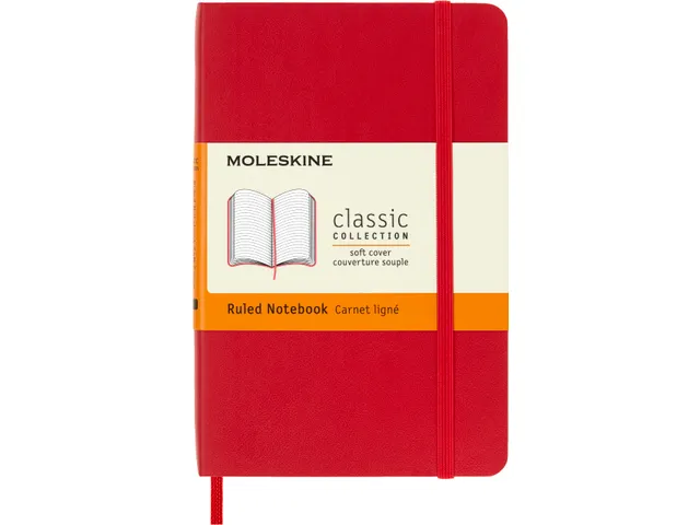 Moleskine Colored Soft Cover Classic Notebook A6 Notitieboek lijn Rood