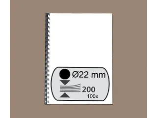 Bindrug GBC 22mm 21-rings A4 zwart 100stuks - 3