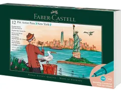 Tekenstift Faber-Castell Pitt Artist Pen Brush set 12 stuks New York
