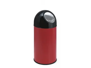 Afvalbak Met Pushdeksel 40 Liter Rood - 1