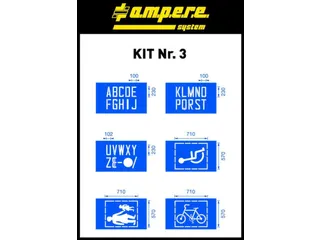Sjablonenset,Letters/Symbolen,V. Vloermarkeerapparaat,Speciaal Karton - 1
