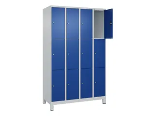 lockerkast,HxBxD 1950x1200x500mm,4x3vakken,vak B 300mm,cil.-slot - 1