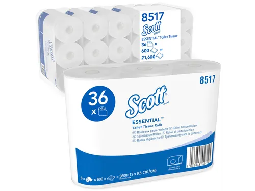 Toiletpapier Scott Essential 2-laags 600vel wit 8517