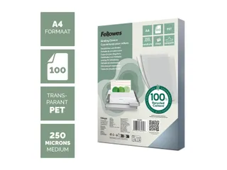 Voorblad Fellowes A4 PET 250 micron recycled transparant - 3