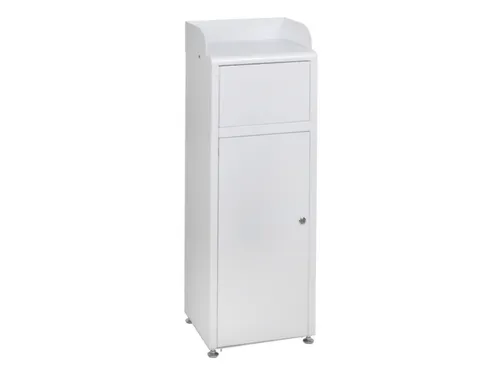 Afvalbak 50 Liter Romp Staal Wit
