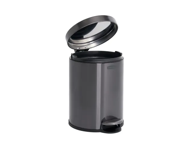 Ronde Step-On Pedaalemmer 6 liter Metallic grafiet