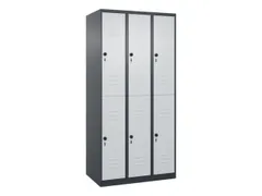 dubbeldekse locker,HxBxD 1850x900x500mm,3x2vak.,vak B 300mm