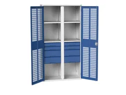 universele kast,HxBxD 2000x1050x550mm,4xStalen bodem,8lade(n)