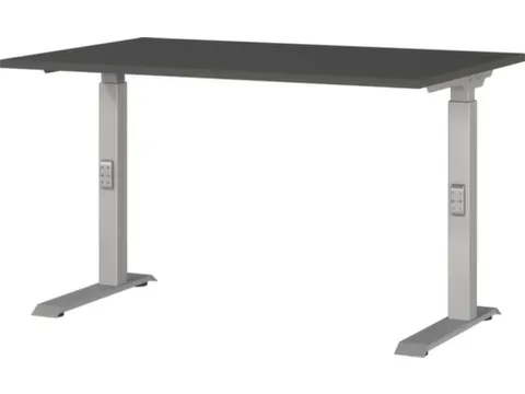 In hoogte verstelbaar bureau,HxBxD 680-910x1200x800mm,blad grafiet