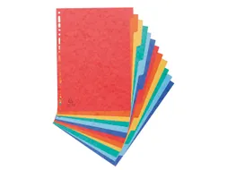 Tabbladen glanskarton 225g 12-delig formaat 24x32cm Assorti