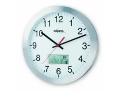 Wandklok Weerstation Kwartsklok Ø 30 cm Lcd Display Binnentemperatuur