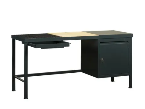 lastafel,HxBxD 850x1800x625mm,blad rooster/vuurvaste steen/staal