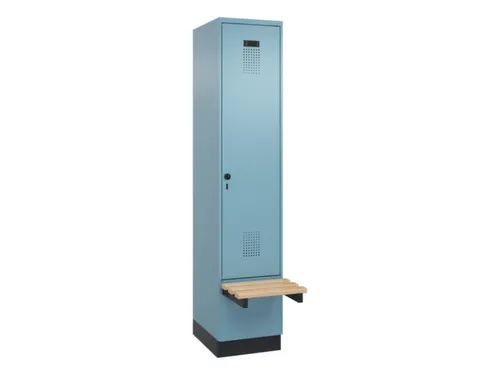 locker met bank,HxBxD 1950x400x815mm,1vak,vak B 400mm,draaigrendel