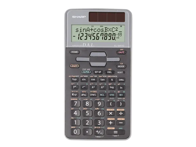 Calculator Sharp-EL531TGGY zwart-grijs wetenschappelijk