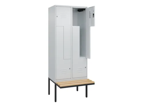 Z-garderobekast,HxBxD 2120x800x815mm,4vak,vak B 400mm,cil.-slot