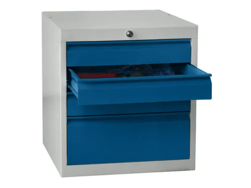ladekast HxBxD 600x500x600mm 4laden slot RAL7035 front RAL5010