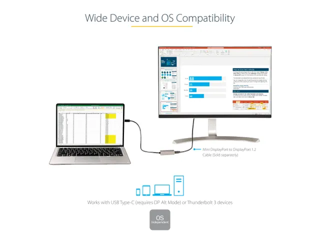 USB C naar Mini DisplayPort Adapter - 4K 60Hz USB-C naar mDP Adapter D