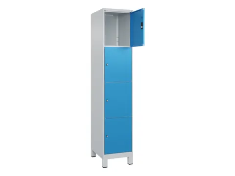 lockerkast,HxBxD 1950x400x500mm,1x4vakken,vak B 400mm,cil.-slot,voeten