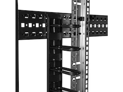 Verticale kabelmanager met D-ring haken 20U 91 cm
