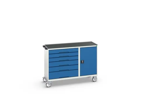 montagetafel 965x1300x550mm staalblad 6 laden kast front RAL5010