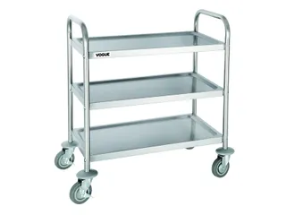 Serveerwagen Vogue RVS met 3 plateaus 128kg 82.5x71cm - 1