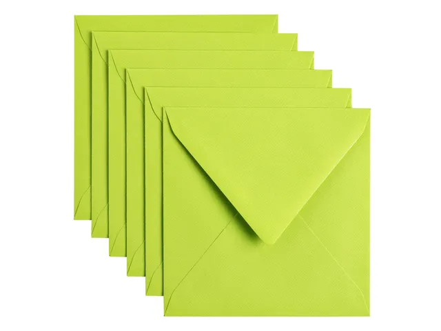 Envelop Papicolor 140x140mm appelgroen pak à 6 stuks