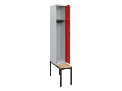 locker met bank,HxBxD 1950x300x815mm,1vak,vak B 300mm,cil.-slot