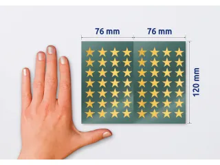 etiket Z-design Christmas pakje a 2 vel gouden sterren - 4
