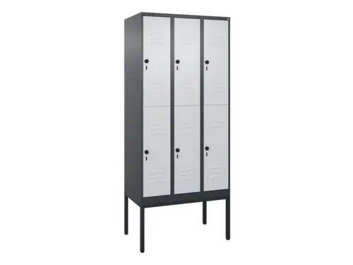 dubbeldekse locker,HxBxD 2120x900x500mm,3x2vak.,vak B 300mm