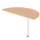 aanbouwtafel,i.h.v.,HxBxD 720-840x1200x600mm,halfrond,NE-esdoorn