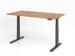 Bureau assis-debout électrique 640-1290x1600x800mm noyer/graphite