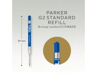 Gelschrijvervulling Parker Quink medium blauw blister à 1 stuk - 8